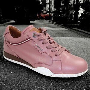 Bally Fridia Rose Pink Lace-Up Vamp Sneaker Size 37 (US 6.5)